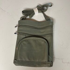 Sleek Green Crossbody Bag